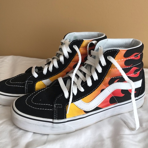 vans flame high top